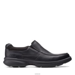 Clarks homens clarks de couro preto bradley RJZRN3443 couro preto