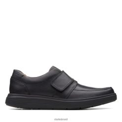 Clarks homens Clarks de couro preto RJZRN5475 couro preto