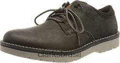Clarks homens Clarks Eastford Low Oxford Masculino Couro Preto RJZRN1402 couro preto