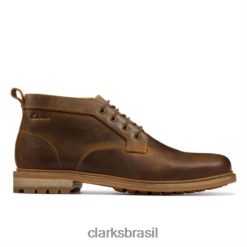 Clarks homens clarks foxwell mid couro cera de abelha RJZRN4371 couro de cera de abelha
