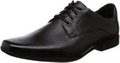 Clarks homens Clarks Glement Lace Derby Masculino Preto RJZRN170 couro preto
