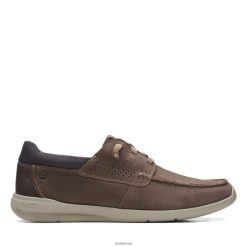 Clarks homens clarks gorwmoc marrom nobuck RJZRN3610 nobuck marrom