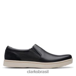 Clarks homens clarks kitna couro preto RJZRN4394 couro preto