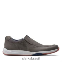 Clarks homens clarks langton step cinza nobuck RJZRN4392 nobuck cinza
