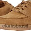 Clarks homens Clarks Masculino Oakland Walk Shoes Dark Sand Combi RJZRN2010 combinação de areia escura