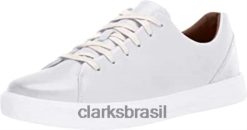 Clarks homens Clarks masculino un costa lace derbys couro branco RJZRN442 couro branco