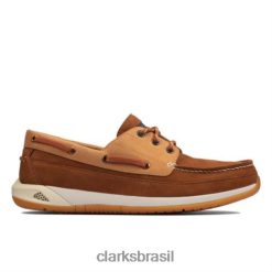 Clarks homens Clarks Ormand Boat Tan Combi RJZRN4482 combinação bronzeada