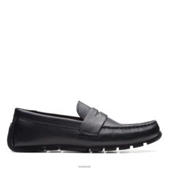 Clarks homens Clarks Oswick Bar Couro Preto RJZRN3744 couro preto