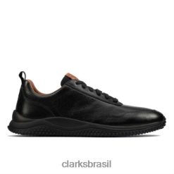 Clarks homens Clarks Puxton Lace Couro Preto RJZRN4458 couro preto