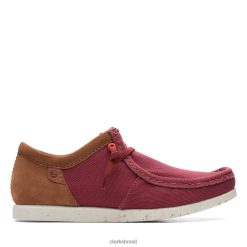 Clarks homens clarks shacre lite moc vermelho tijolo vermelho tijolo RJZRN6826 tijolo vermelho