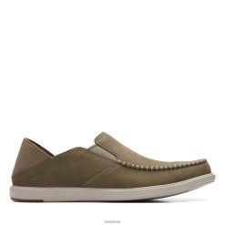 Clarks homens clarks slip clark nobuck verde oliva RJZRN3716 nobuk oliva