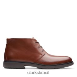 Clarks homens clarks un alfaiate de couro marrom RJZRN4347 couro bronzeado