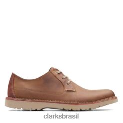 Clarks homens Clarks vargo plain de couro marrom escuro RJZRN4508 couro castanho escuro