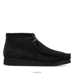 Clarks homens Clarks Wallabee Boot2 camurça preta RJZRN5696 Camurça preta