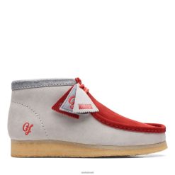 Clarks homens clarks wallabee bt ny vermelho/cinza RJZRN3594 vermelho/cinza