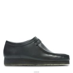 Clarks homens Clarks Wallabee de couro preto RJZRN3513 couro preto