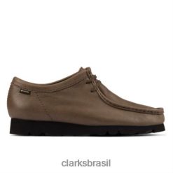 Clarks homens Clarks Wallabee GTX Couro Verde Oliva RJZRN4408 couro verde-oliva