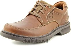 Clarks homens Clarks Wavecenter Ave masculino marrom moc couro oxfords sapatos RJZRN737