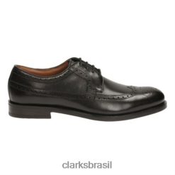 Clarks homens coling limit clarks couro preto RJZRN4517 couro preto