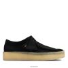 Clarks homens copo wallabee nobuck clarks RJZRN5515 nobuck preto