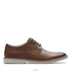 Clarks homens couro marrom escuro clarks atticus lt lace RJZRN3544 couro castanho escuro