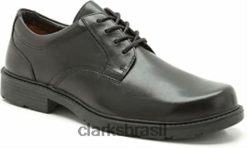 Clarks homens covil masculino plablack couro couro 6 clarks RJZRN2420