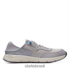 Clarks homens davis low clarks cinza combi RJZRN4429 combinação cinza