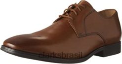 Clarks homens Gilman Lace Masculino Oxford Clarks Couro Tan Escuro RJZRN2575 couro castanho escuro