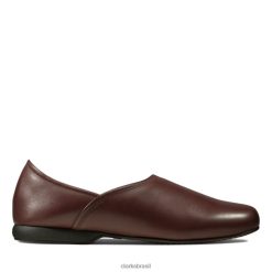 Clarks homens Harston e Lite Couro Borgonha Clarks Couro Borgonha RJZRN5486 couro bordô