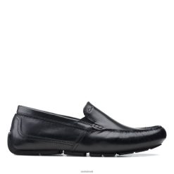 Clarks homens markman de couro preto clarks RJZRN3460 couro preto