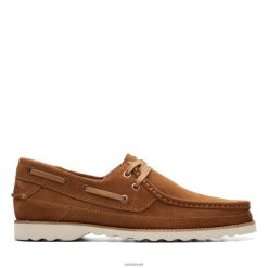 Clarks homens marrom sde durleigh vela clarks RJZRN3684 marrom