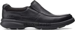 Clarks homens Mocassim Bradley Free Masculino Preto Tumbled Lea Clarks RJZRN686 preto caiu lea