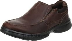 Clarks homens mocassim masculino clarks marrom bradley RJZRN1104 marrom