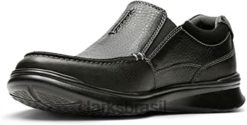 Clarks homens mocassim masculino cotrell free preto oleoso lea clarks RJZRN1006
