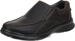 Clarks homens mocassim masculino cotrell step slip-on clarks marrom oleoso RJZRN1183 marrom oleoso