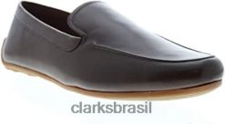 Clarks homens Mocassim masculino Reazor Edge Driving Style Clarks British Tan Leather RJZRN159 couro britânico britânico