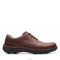 Clarks homens mohoga ny couro clarks natureza três RJZRN3528 couro de mogno