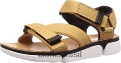 Clarks homens Sandália masculina Tricove Sun com tira no tornozelo Clarks Brown Tan Combi RJZRN1647 combinação marrom bronzeado