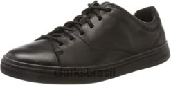 Clarks homens sapato clarks masculino preto RJZRN1195 couro preto