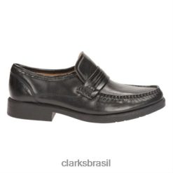 Clarks homens saudar trabalho clarks couro preto RJZRN4407 couro preto