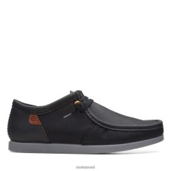 Clarks homens shacre lite moc preto preto clarks RJZRN6654 preto