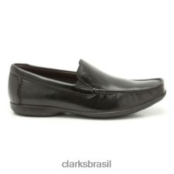 Clarks homens sun clarks couro preto RJZRN4519 couro preto