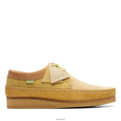 Clarks homens tecelão clarks amarelo RJZRN3654 amarelo