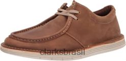 Clarks homens tênis clarks forge run masculino de couro RJZRN2200 couro bronzeado