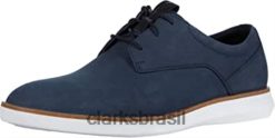 Clarks homens tênis clarks masculino com renda banwell azul marinho RJZRN716 nobuck marinho