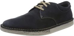Clarks homens tênis clarks navy suede masculino forge vibe RJZRN697 camurça azul marinho