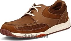 Clarks homens tênis clarks tan nobuck masculino langton lane RJZRN441