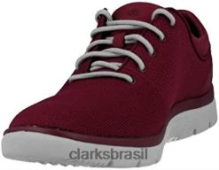 Clarks homens tênis clarks tunsil ace masculino vermelho RJZRN12 vermelho