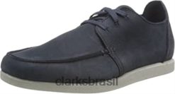 Clarks homens tênis masculino clarks nubuck azul marinho shacre lite RJZRN784 nobuck marinho