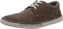Clarks homens tênis masculino gereld lace camurça clarks RJZRN2150 camurça cinza